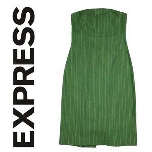 Express Pinstripe Strapless Sheath Dress - Sz 3/4